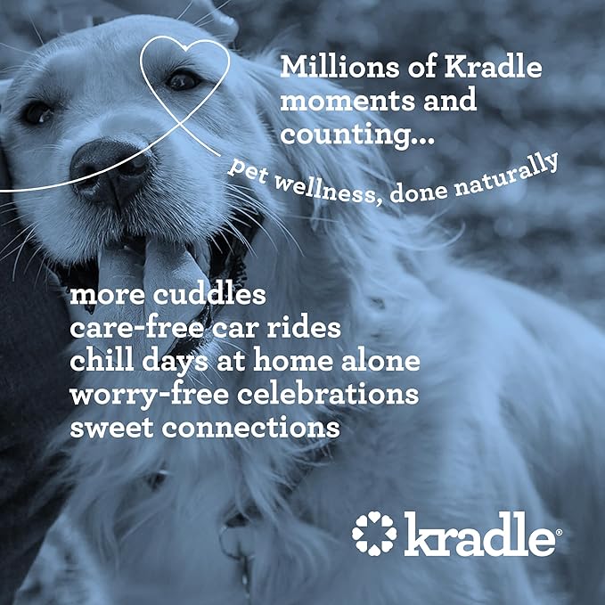 Kradle Calming Chews for Dogs -Vet Formulated with L-Theanine, Ashwagandha and GABA for Managing Normal Stress and Promoting Relaxation - Chicken Flavored Calming Supplement - 75 Soft Chews
