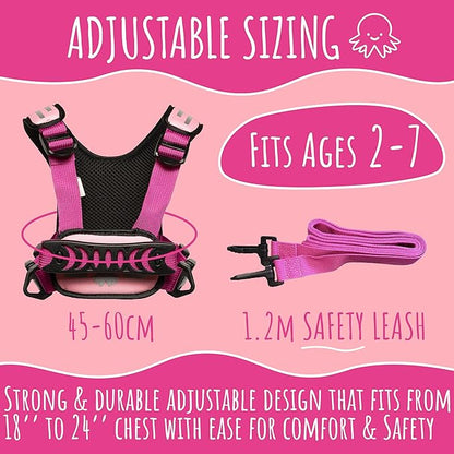 Hobble De Hoo Autism Safety Harness with leash for Kids 2–7 | Walking Safety Vest with Grab Handles for Wandering Prevention