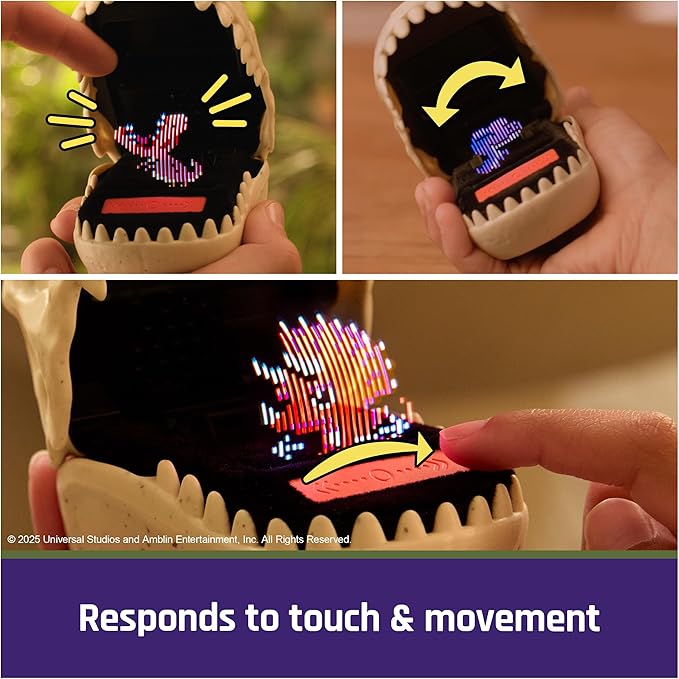 BITZEE, Jurassic World Interactive Dinosaur Toy with 25 Dinosaurs Inside, Reacts to Touch, Pods Connect & Interact, Digital Pet Kids Toys for Ages 5 and up