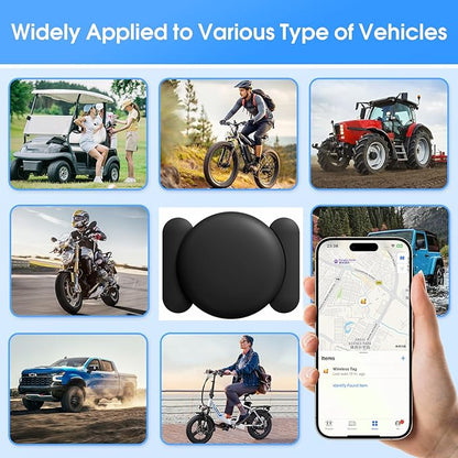 Mini GPS Tracker for Vehicles, Hidden Car Location Tracker w/Magnetic Case, Real Time Global Tracking, Item Finder for Pets, Keys, Wallets Works with Find My (iOS Only) No Monthly Fees, Black