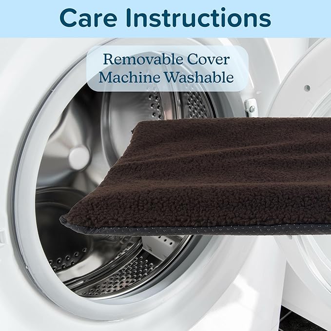 PETMAKER Small/Medium Self Warming Thermal Crate Pad-25x18-Chocolate,Brown