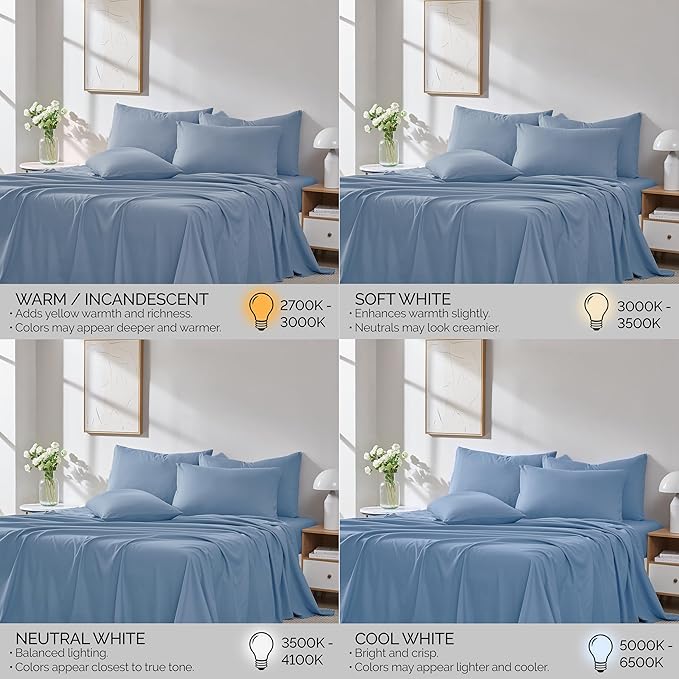 Southshore Fine Living, Inc. Extra Deep Pocket Twin XL Sheets Set, 4-Piece Ultra-Soft Microfiber Blue Bed Sheets with 21" Deep Twin XL Fitted Sheet, Oversize Flat Sheet, 2 Pillowcases, Coronet Blue