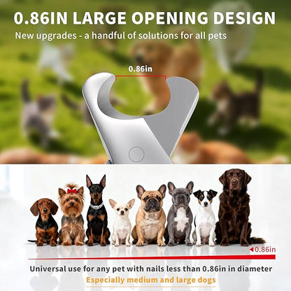Dog Nail Clippers - All Steel Material, Dog Nnail Trimmers with Built-in Spring, Cat Nail Clipper for All Dogs Cats, Professional Pet Nail Clippers with Free Nail File