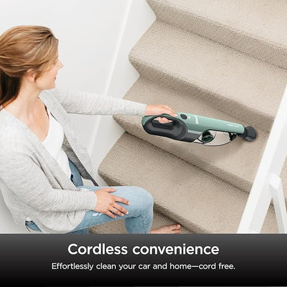 Shark UltraCyclone Pro Cordless Handheld Vacuum, Powerful Suction, Handheld Vacuum for Car & Home, Crevice Tool, Scrubbing Brush, Lightweight, XL Dust Cup, Black/Green, CH901