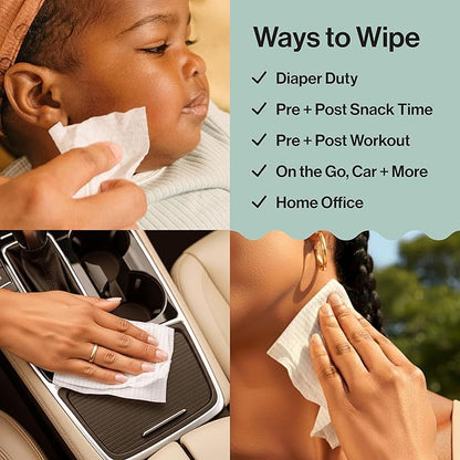 The Honest Company Hypoallergenic Multi-Use Baby Wipes for Sensitive Baby Skin, Balance Blues, 288 Count