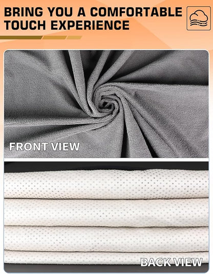 Eco-Friendly Towel Car Seat Cover for Sweat Protection, GRS Certified Recycled Microfiber Absorbent Front Seat Protector, Non-Slip Washable Universal Fit for Sedans SUV Minivans(2 Pack,Gray)