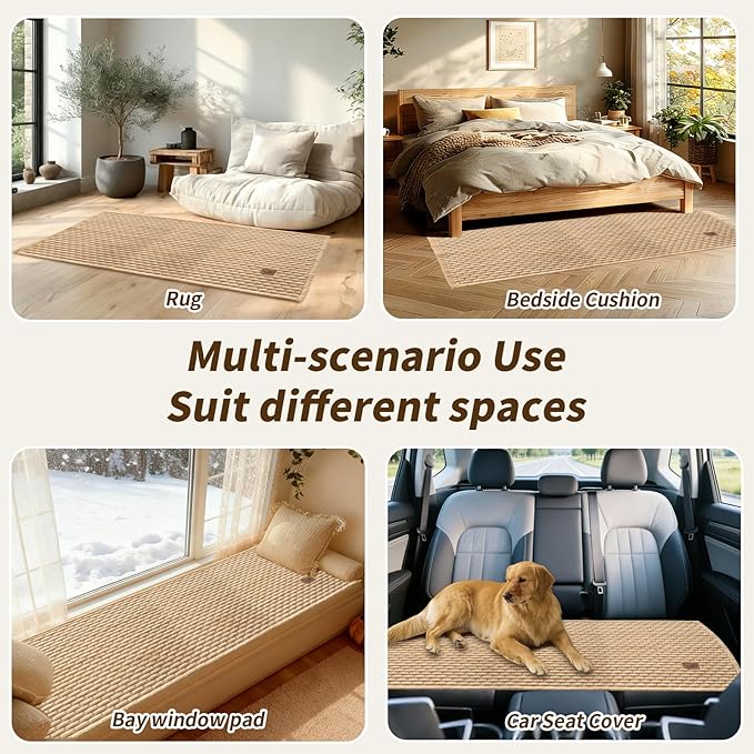 Couch Covers for Dogs Washable, Velvet Dog Couch Cover Protector, Fuzzy Plush Pet Sofa Cover for Single Sofa, Sofa Covers for Pets(1,Light Brown,27.6"x27.6",Single Seater)