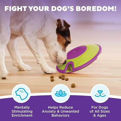 Outward Hound by Nina Ottosson Dog Treat Maze Dog Puzzle Enrichment Toy, Level 2 Intermediate, Green