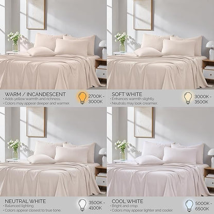 Southshore Fine Living, Inc. 6 Piece Queen Sheet Set, 21 Inch Deep Pocket Fitted Sheet, Hotel Style Deep Pocket Bed Sheets, Microfiber Pet Hair Resistant Bedding Beige Sheets Queen Size, Natural Beige