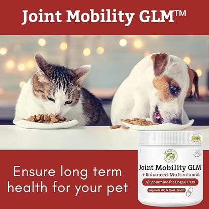 Wholistic Pet Organics - Hip and Joint Supplement for Dogs & Cats - Cat & Dog Joint Supplement - Green Lipped Mussels, Glucosamine, Chondroitin for Dogs & Cat Mobility Support - 2 Lb - 90 Scoops