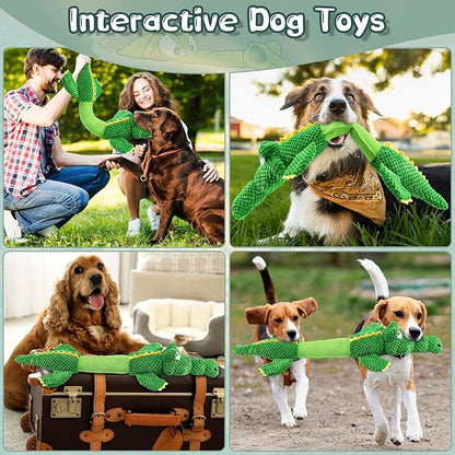 WOWBALA Dog Toys for Aggressive Chewers : Tough Interactive Tug of War Dog Toys-Squeaky Chew Toys for Small,Medium,Large Breed