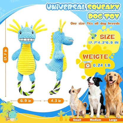 Fuufome Squeaky Dog Toys for Large Dogs： Durable Large Dog Toys for Medium and Small Breeds -Plush Pet Toys to Keep Dogs Busy