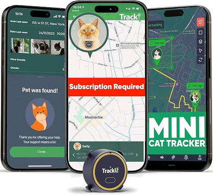 Tracki Cat GPS Tracker – Real-Time Cat Tracker & GPS Tracker for Cats – Smart Alerts, Geo-Fence, Waterproof, Collar-Compatible – Long-Life Battery – Works with iOS & Android (Subscription Required)