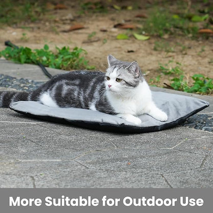 Outdoor Heating Pad，Heating Pet Bed for Small, Medium, Large and Dogs/Cats - Auto Temperature Control Outdoor Heated Pet Pad. (L -20 x 16 inch)
