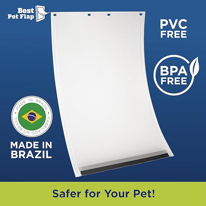 Best Pet Flap Medium Non PVC Compatible w/PetSafe PAC11-11038 - 8 1/8" x 12 7/8" Longer Lasting, Most Energy Efficient, Less Shrinkage, BPA Free