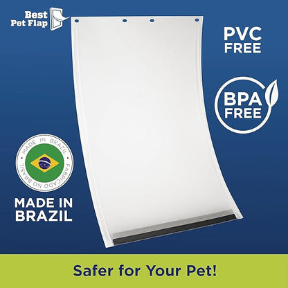 Best Pet Flap Medium Non PVC Compatible w/PetSafe PAC11-11038 - 8 1/8" x 12 7/8" Longer Lasting, Most Energy Efficient, Less Shrinkage, BPA Free (Pack of 2)
