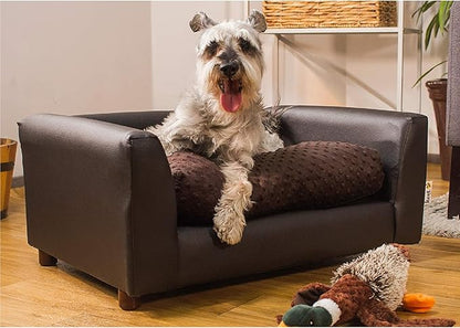 Keet Fluffy Deluxe Pet Bed, Chocolate, Medium