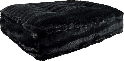 Bessie and Barnie Frosted Willow Extra Plush Shag Faux Fur Luxury Sicilian Rectangle Pet/Dog Bed (Multiple Sizes)