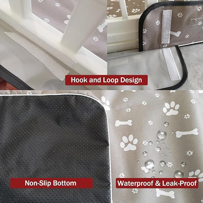 Dog Playpen Bottom Pad Fits for 35 Inch 4 Panels Exercise Pet Playpen, Dog Crate Pad Puppy Playpen Pad Leakproof Non-Slip(Playpen Not Included) Gray