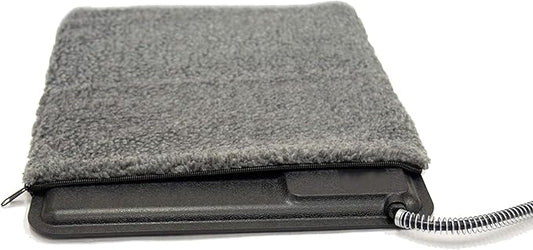 K&H Pet Products Lectro-Kennel Outdoor Heated Pad Deluxe Cover, Fits K&H Lectro-Kennel Medium Pads (Heated Pads Sold Separately), Machine Washable Zippered Soft Fleece Cover - 22.5 X 16.5in Gray