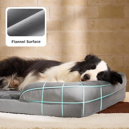 Bedsure XL Orthopedic Dog Bed for Extra Large Dogs - Washable XLarge Dog Cat Bed Waterproof, Comfort Dogs Couch Sofa with Washable Removable Cover, Pet Bed with Nonskid Bottom, Ember Clay, 42"