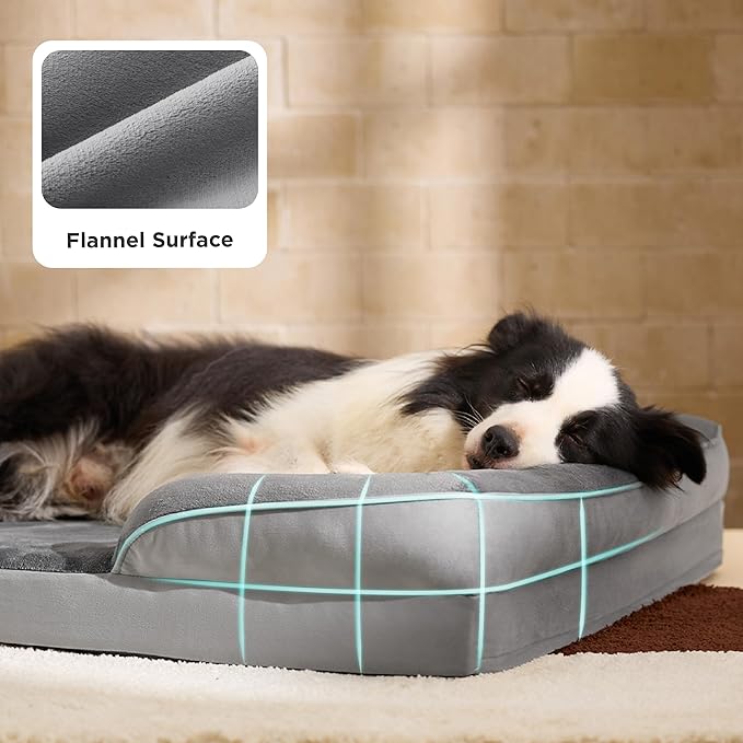 Bedsure XL Orthopedic Dog Bed for Extra Large Dogs - Washable XLarge Dog Cat Bed Waterproof, Comfort Dogs Couch Sofa with Washable Removable Cover, Pet Bed with Nonskid Bottom, Moss Green, 42"