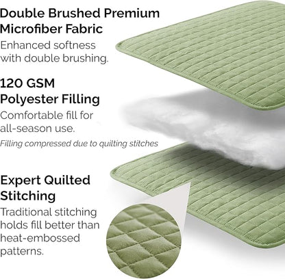 Southshore Fine Living, Inc. Twin XL Comforter Quilt Set, Dorm Room Bedding Essentials, Stain Resistant, Machine Washable Bed Spread, Twin XL Green Quilt Bedspread Set w/Pillow Sham, Sage Green