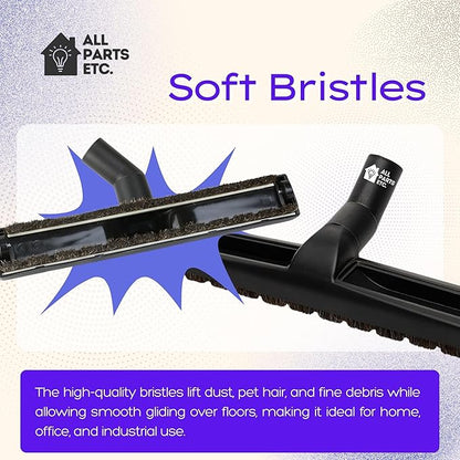 14” Vacuum Floor Brush Attachment for 1.25” Hoses – Includes 1 3/8” & 1.5” Adapters – Universal Fit for Shop Vac, Shark, Miele, Bissell, Hoover, Eureka, Dirt Devil & More