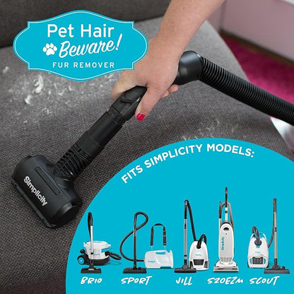 Simplicity Vacuums Pet Fur Remover for Furniture or Clothes, Use as Pet Hair Vacuum Attachment or Lint Roller for Pet Hair, SPET-Tool