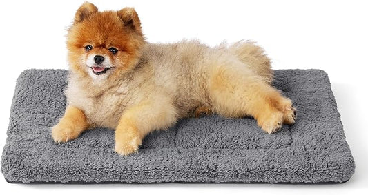 Bedsure Washable Dog Crate Bed for Small Dogs, Reversible Foam Floor Pet Mat, Versatile Lightweight Pet Crate Pad for Cages