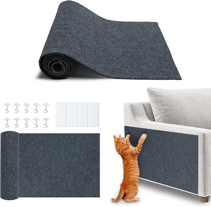 Best Pet Supplies Catify Cat Scratcher, Fun Interactive Scratchers, Posts, Poles, Claw Safe, Furniture Saver Indoor Play Support Natural Cat Behaviors Heavy Duty - Gray, 39.4 x 15.8