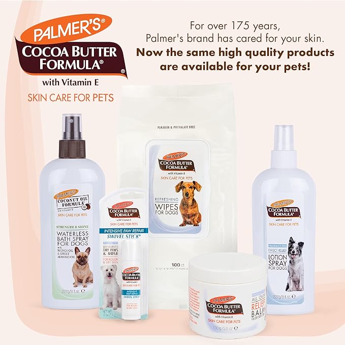 Palmer's for Pets Coconut Oil Refreshing Wipes for Puppies - Palmers Puppy Wipe for Gentle Grooming, 100 Count (Pack of 2)