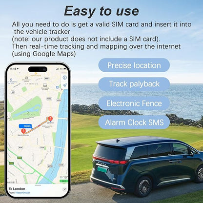 Mini GPS Tracker for Vehicles: Tracker Device for Vehicles Hidden No Subscription No Monthly Fee Car Tracker Device Magnetic Real-Time Tracking (GF10-09)