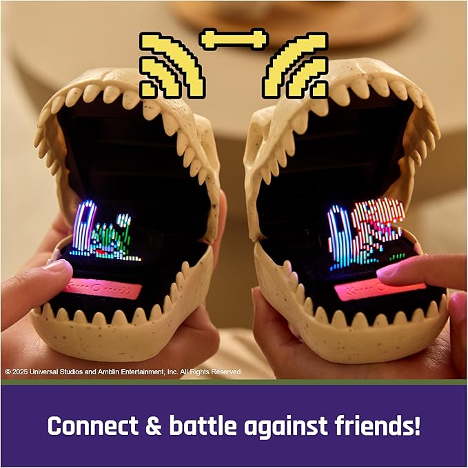 BITZEE, Jurassic World Interactive Dinosaur Toy with 25 Dinosaurs Inside, Reacts to Touch, Pods Connect & Interact, Digital Pet Kids Toys for Ages 5 and up