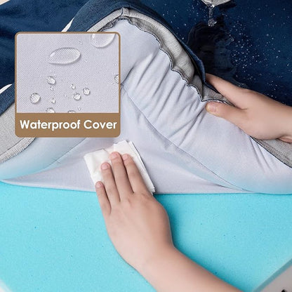 EHEYCIGA Orthopedic Dog Beds for Extra Large Dogs, Waterproof Memory Foam XXL Dog Bed with Sides, Non-Slip Bottom and Egg-Crate Foam Big Pet Couch Bed with Washable Removable Cover, Navy