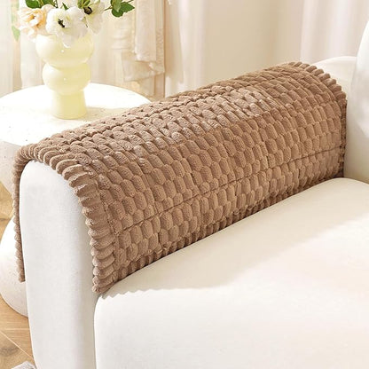 OstepDecor Washable Couch Cover for Dogs, Thick Pet Friendly Sofa Covers, Soft Couch Protector, Paw Cart Sofa Slipcovers, Cushion Protector for Leather, Sectional, Loveseat (20" x 24", Brown)