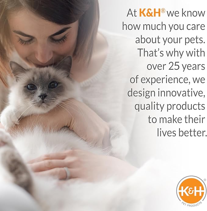 K&H Pet Products Lectro-Soft Orthopedic Outdoor Heated Cat Bed for Outdoor Cat Houses, Safety Listed Automatic Warming Pad, Soft & Flexible, Washable Cover - Small 18 X 14in Tan 20W (Pack of 6)