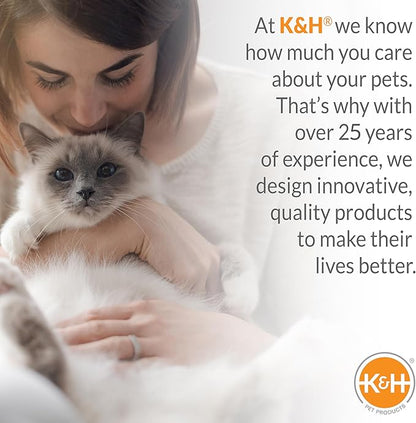 K&H Pet Products Lectro-Soft Orthopedic Outdoor Heated Cat Bed for Outdoor Cat Houses, Safety Listed Automatic Warming Pad, Soft and Flexible, Waterproof, Washable Cover - Small 18 X 14in Gray 20W