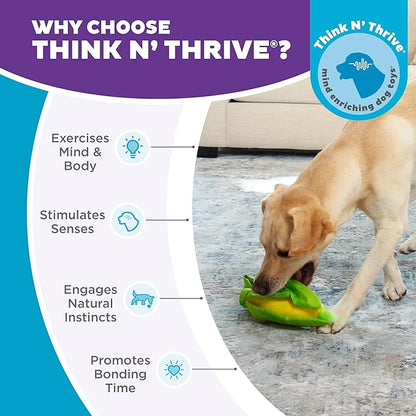 Outward Hound by Nina Ottosson Hide N' Find Interactive Plush Dog Puzzle, Durable Dog Toy, Plush Enrichment Toys, Corn, Multicolored