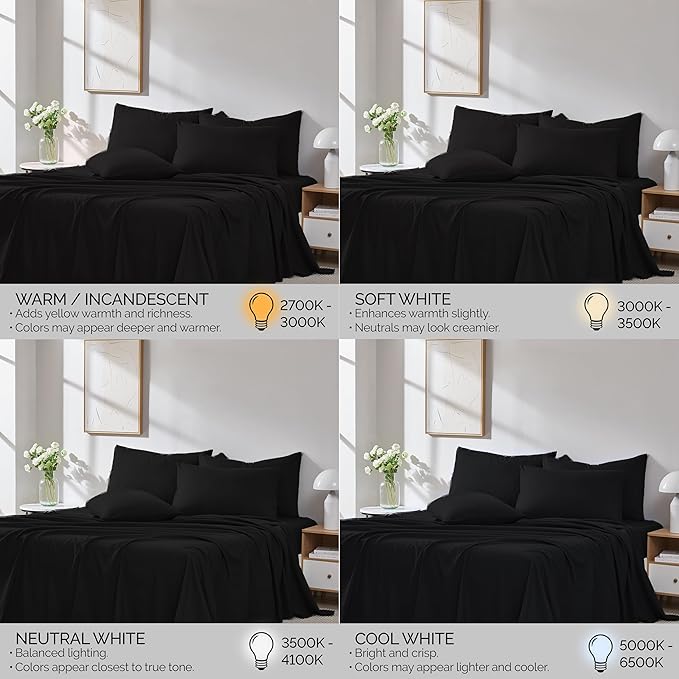 Southshore Fine Living, Inc. 6-Piece Full Sheet Set Premium Bedding, 21-Inch Black Full Size Sheets Set, 1 Deep Pocket Fitted Sheet, 1 Flat Bedsheet, Queen Pillow Cases, Black Sheets