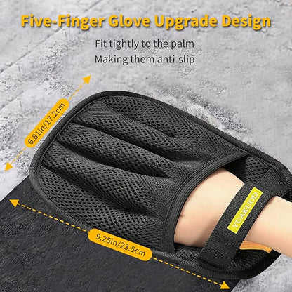 Pet Hair Removal Glove for Cats & Dogs, Upgraded Five-Finger Electrostatic Pet Hair Gloves, Reusable Magic Brush Pet Hair Remover Tool for Couch, Carpet, Car Seat(1 PCS)