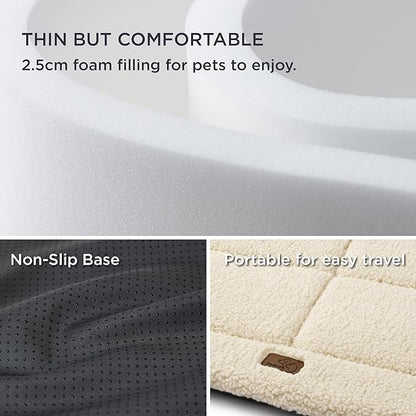 Bedsure Washable Dog Bed for Extra Large Dogs, Soft Foam Floor Pet Mat, Lightweight Travel Flat Puppy Mattress for Indoor Pet