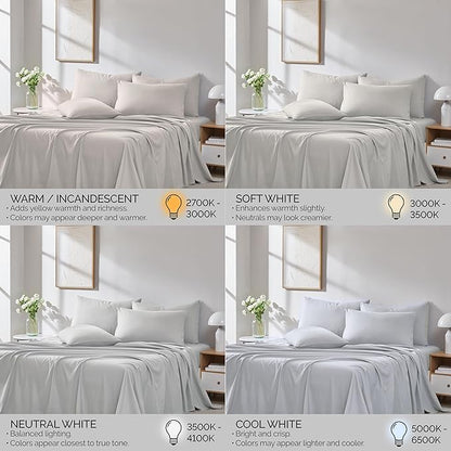Southshore Fine Living, Inc. Twin Sheets Set, Extra Deep Pockets, 4-Piece Hotel Quality Grey Sheets with 21" Deep Pocket Twin Fitted Sheet, Oversize Flat Sheet, 2 Standard Pillowcases, Light Grey