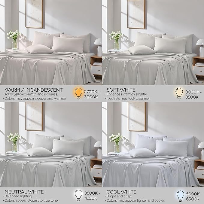Southshore Fine Living, Inc. 7-Piece Split King Sheet Set, 21-Inch Deep Pocket King Sheets for Adjustable Bed, Premium Bedding, Microfiber Bedding, Grey Pillow Cases Set of 4, Light Grey Sheets