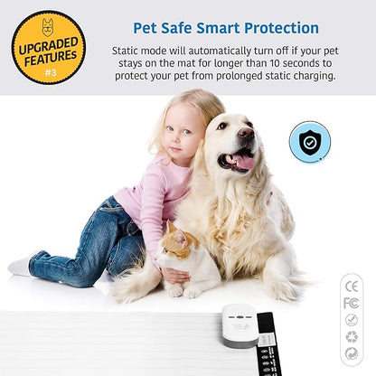 SVD.PET Pet Training Mat with Tester, 60" X 12", Pet Shock Pad, Dogs & Cats Electronic Repellent Mat for Indoor, 3 Training Modes, 5 Levels, Auto Power Off Safe Protection, Keep Dog Off Couch