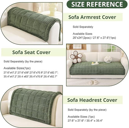 OstepDecor Washable Couch Cover for Dogs, Thick Pet Friendly Sofa Covers, Soft Couch Protector, Paw Cart Sofa Slipcovers, Cushion Protector for Leather, Sectional, Loveseat (35.4" x 70.9", Green)