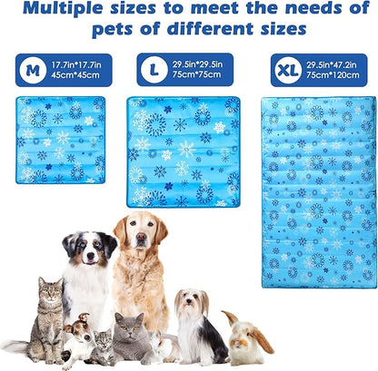 Dog Cooling Mat, Pet Washable Non-Toxic Summer Dogs Cats Cooling Pads Sleeping Kennel Mats Cool Ice Blanket for Indoor & Outdoor Dog Beach Essentials Gray 47.2 * 29.5IN