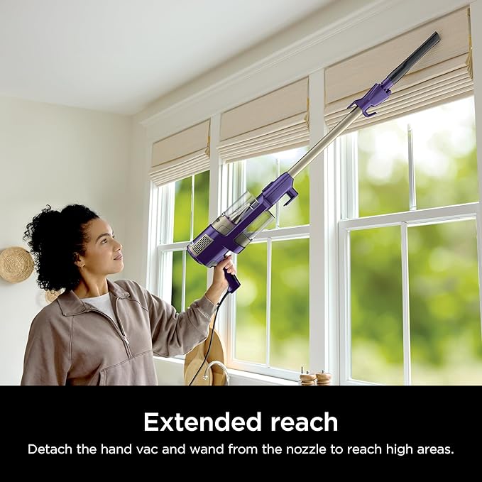 Shark POWERDETECT Ultra-Light Corded Stick Vacuum with DuoClean Technology, Self-Cleaning Brushroll for No Hair Wrap, Anti-Allergen Complete Seal, and Odor Neutralizer Technology, HZ4002