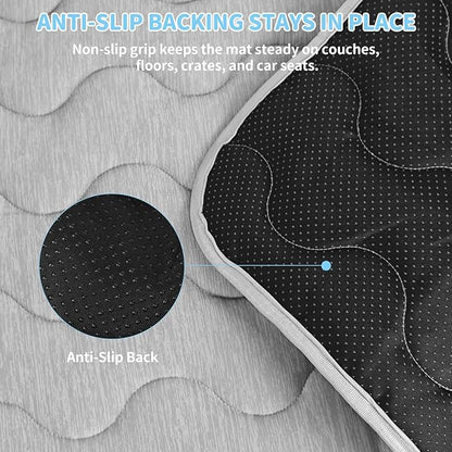 Dog Cooling Mat Q-Max>0.4 Self Cool Pad for Dogs and Cats with Anti-Slip Bottom, Washable Portable Pet Sleeping Pad for Summer，X-Larger Size 47.2" *29.6"
