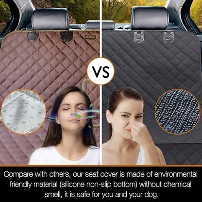 iBuddy Car Seat Cover Waterproof Back Seat Cover for Kids and Dogs Without Smell Heavy Duty and Nonslip Rear Seat Protector Non Stick Fur Bench Seat Cover for SUV Van Easy to Install Machine Washable